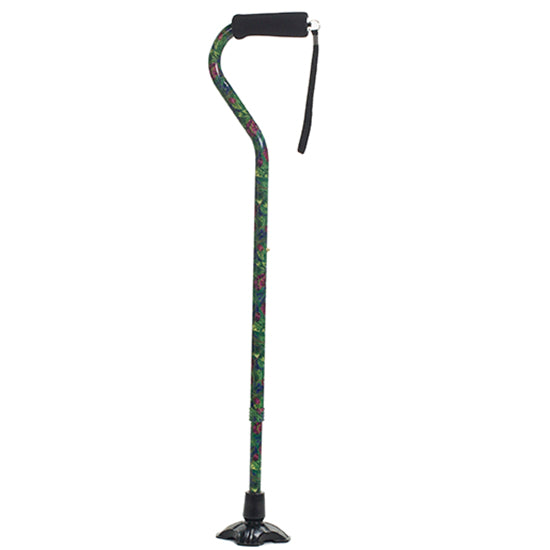 Self Standing Offset Handle Aluminum Cane - Canterbury
