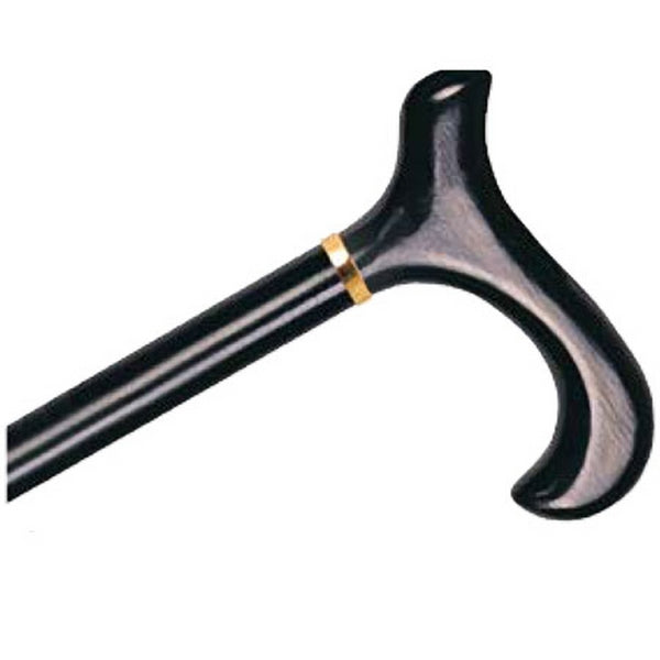 Derby Handle Wood Cane - Black Stain