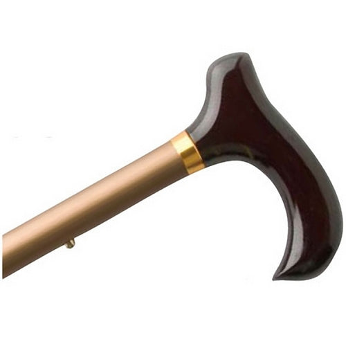 Travel Folding Cane With Slim Line Handle - Bronze