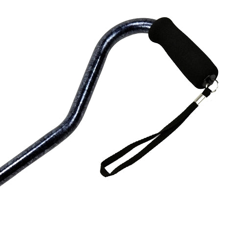 Offset Handle Aluminum Cane - Midnight