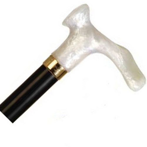 Wood Cane With Contour Handle - Pearl Handle