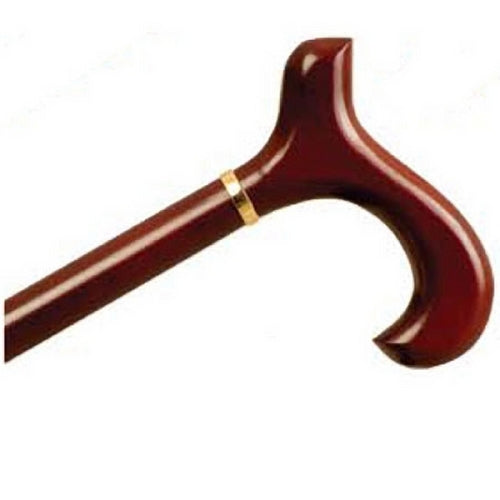 Derby Handle Wood Cane - Rosewood Stain Extra Tall