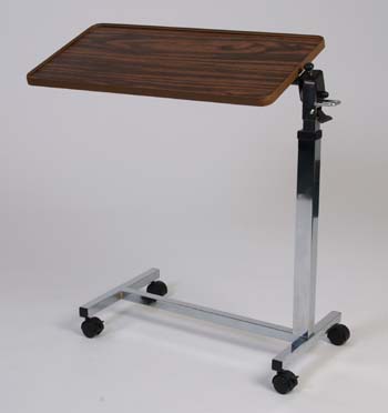 Adjustable Overbed Table With Tilt Top