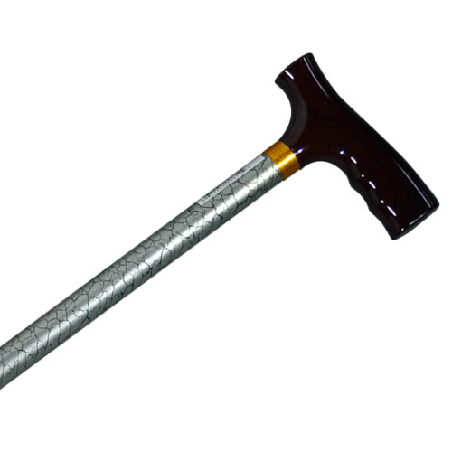 Straight Adjustable Cane - Grey Marble