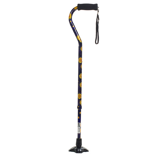 Self Standing Offset Handle Aluminum Cane - Celestial
