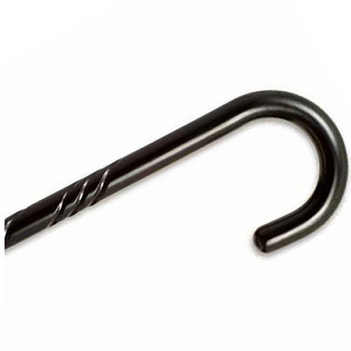 Tourist Handle Spiral Wood Cane - Black Stain