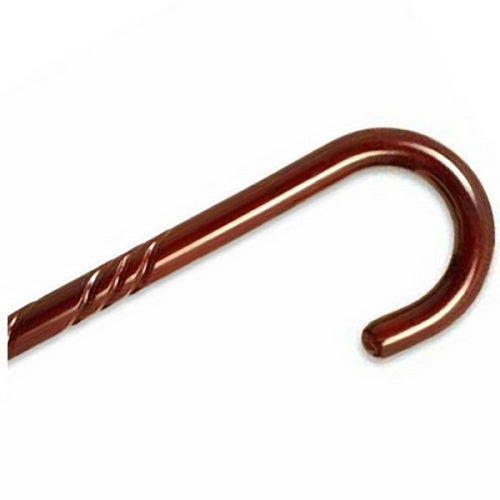 Tourist Handle Spiral Wood Cane - Rosewood Stain