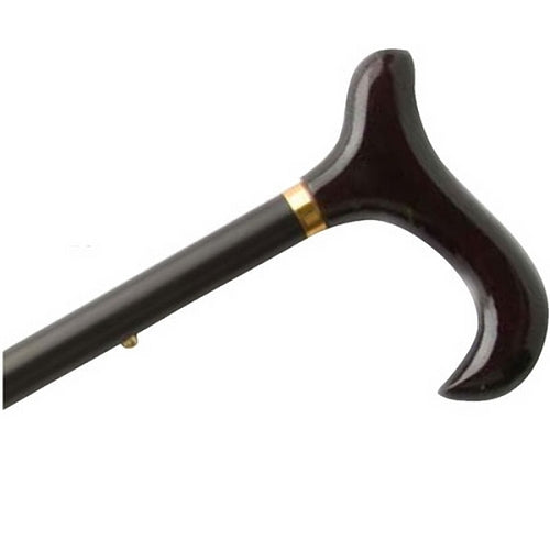 Travel Folding Cane With Slim Line Handle - Black