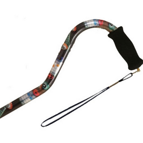 Offset Handle Aluminum Cane - Bingo