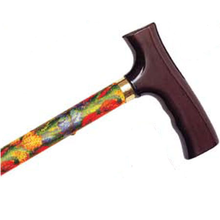 Adjustable Travel Folding Cane - Summer Garden