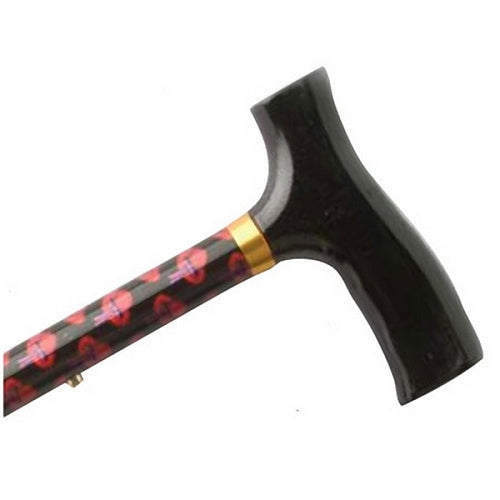 Adjustable Travel Folding Cane - Red Hat