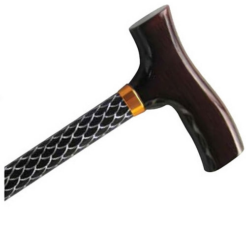 Adjustable Sparkle Travel Folding Cane - Black