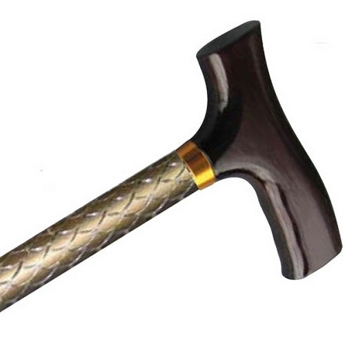 Adjustable Sparkle Travel Folding Cane - Bronze