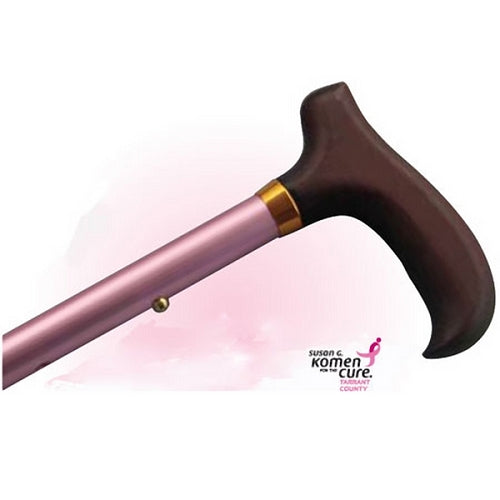 Travel Folding Cane With Slim Line Handle - Pink