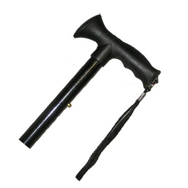 Travel Folding Cane With Comfy Grip Handle - Black