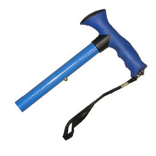 Travel Folding Cane With Comfy Grip Handle - Blue