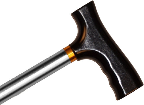 Straight Adjustable Cane - Matte Silver