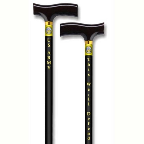 Straight Adjustable Cane - US Army