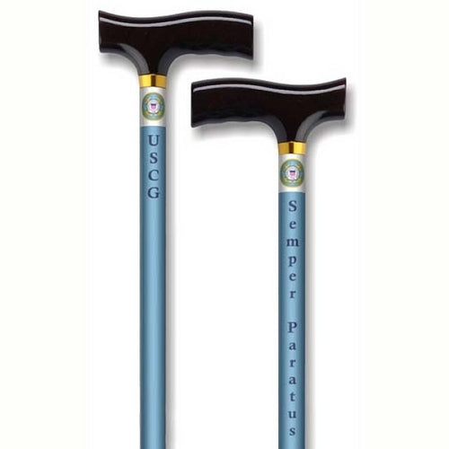 Straight Adjustable Cane - US Coast Guard