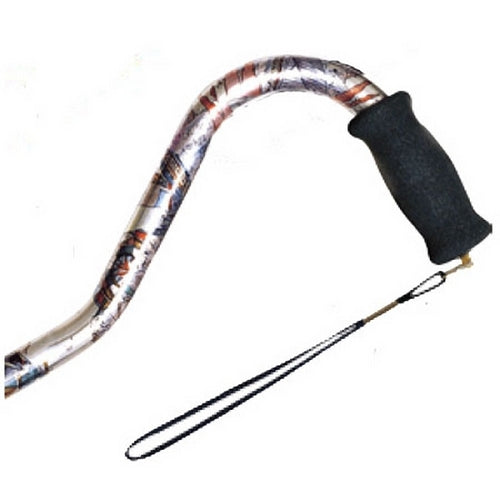 Offset Handle Aluminum Cane - Compass Rose