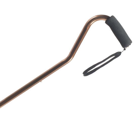 Offset Handle Aluminum Cane - Bronze