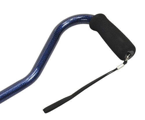 Offset Handle Aluminum Cane - Blue Gray Pebble