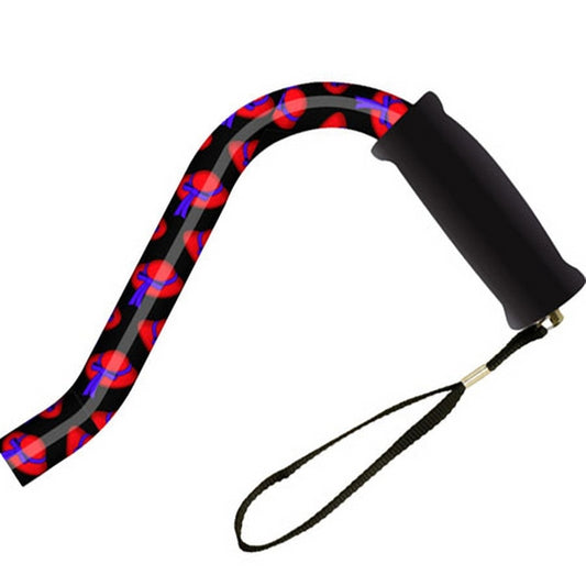 Offset Handle Aluminum Cane - Blue Gray Pebble