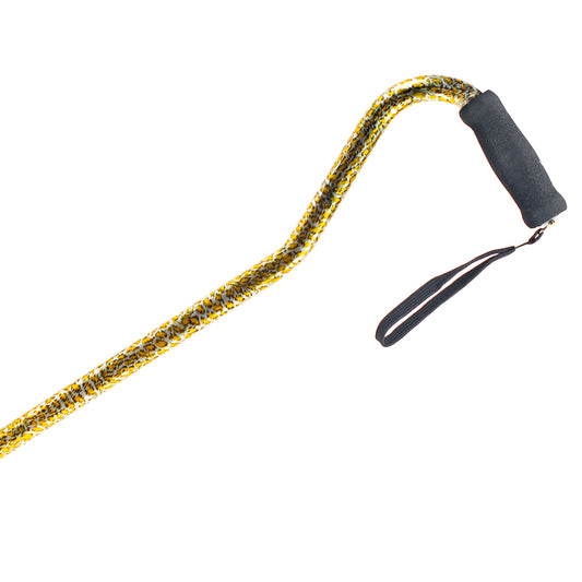 Offset Handle Aluminum Cane - Cheetah
