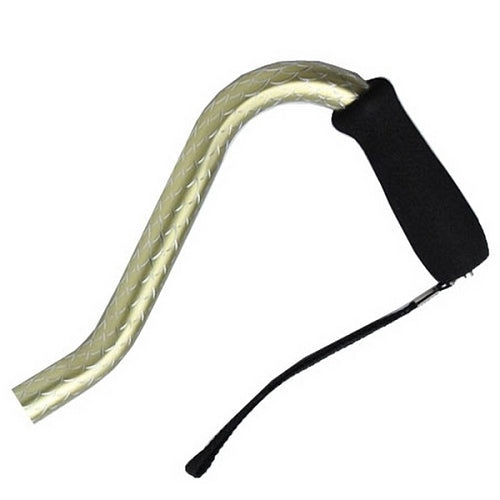 Offset Handle Aluminum Sparkle Cane - Champagne