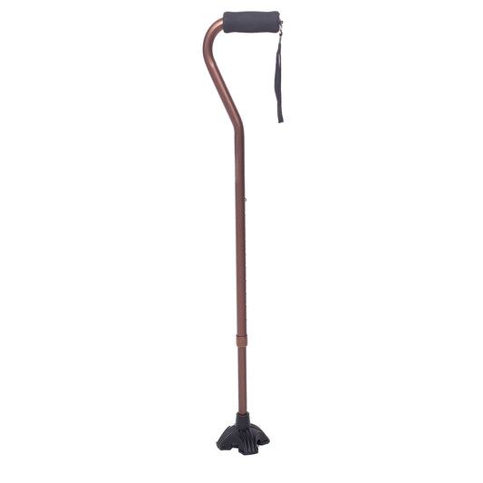 Self Standing Offset Handle Aluminum Cane - Cheeta