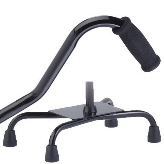 Large Base Quad Cane - <br>Black