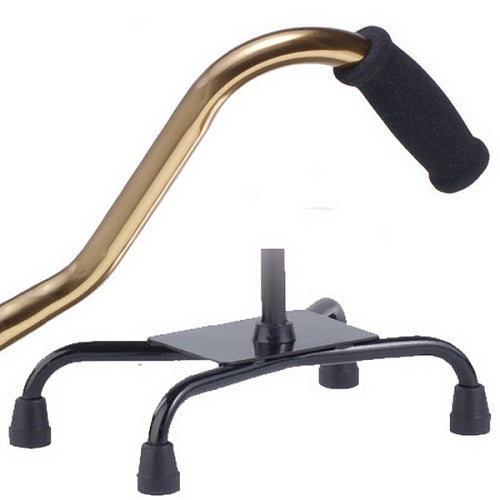 Large Base Quad Cane - Bronze