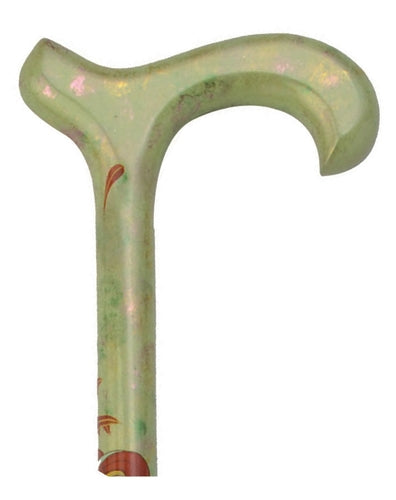 Hand Painted Derby Cane - Lime Chord Lute