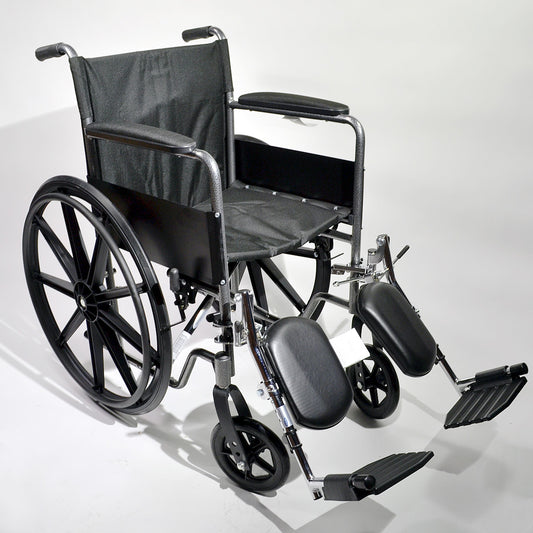Fixed Arm Wheelchair With Padded Elevating Legrests