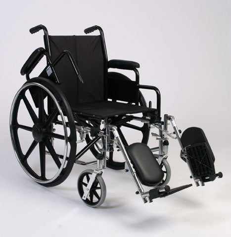 High Strength Lightweight Wheelchair With Padded Elevating Footrests