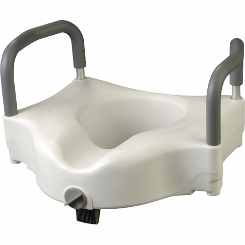 Raised Toilet Seat With Lock & Arm